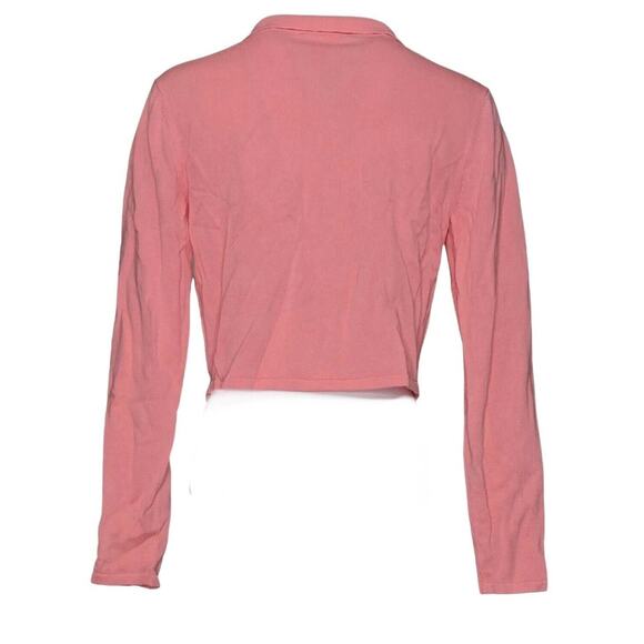 Isaac Mizrahi Live! Always Collared Cardigan Women's Top Sweater Large Pink - Picture 3 of 12